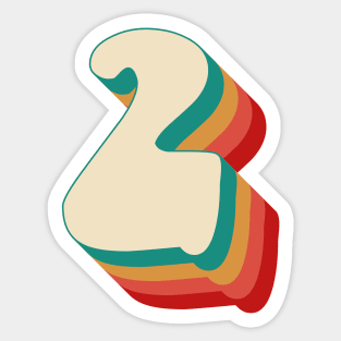 Number 2 Sticker